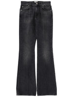 Black Flared Mid Rise Jeans 1