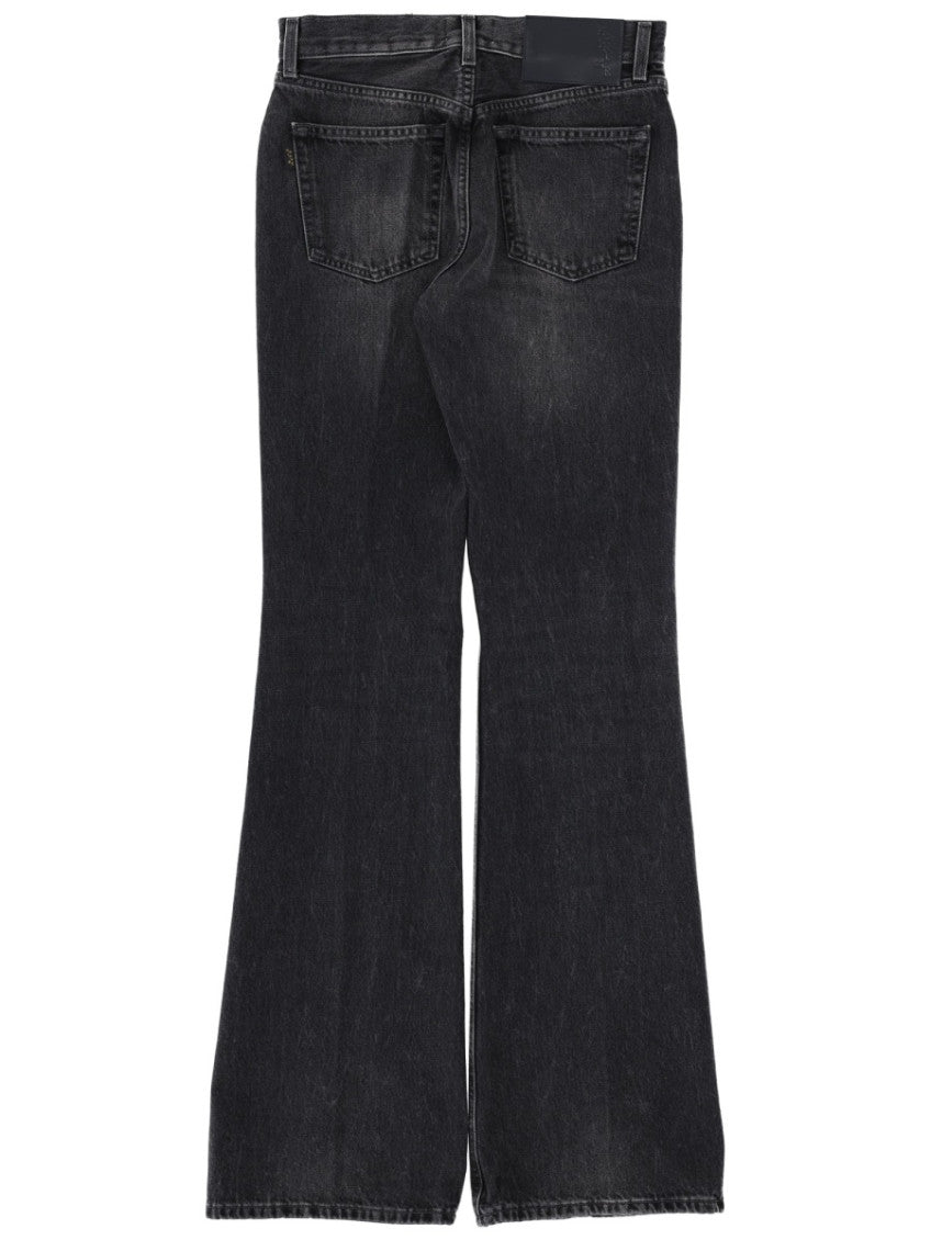 Black Flared Mid Rise Jeans 2