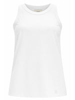 White Solid Crew Neck Top 1