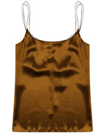 Brown Solid Scoop Neck Top 1