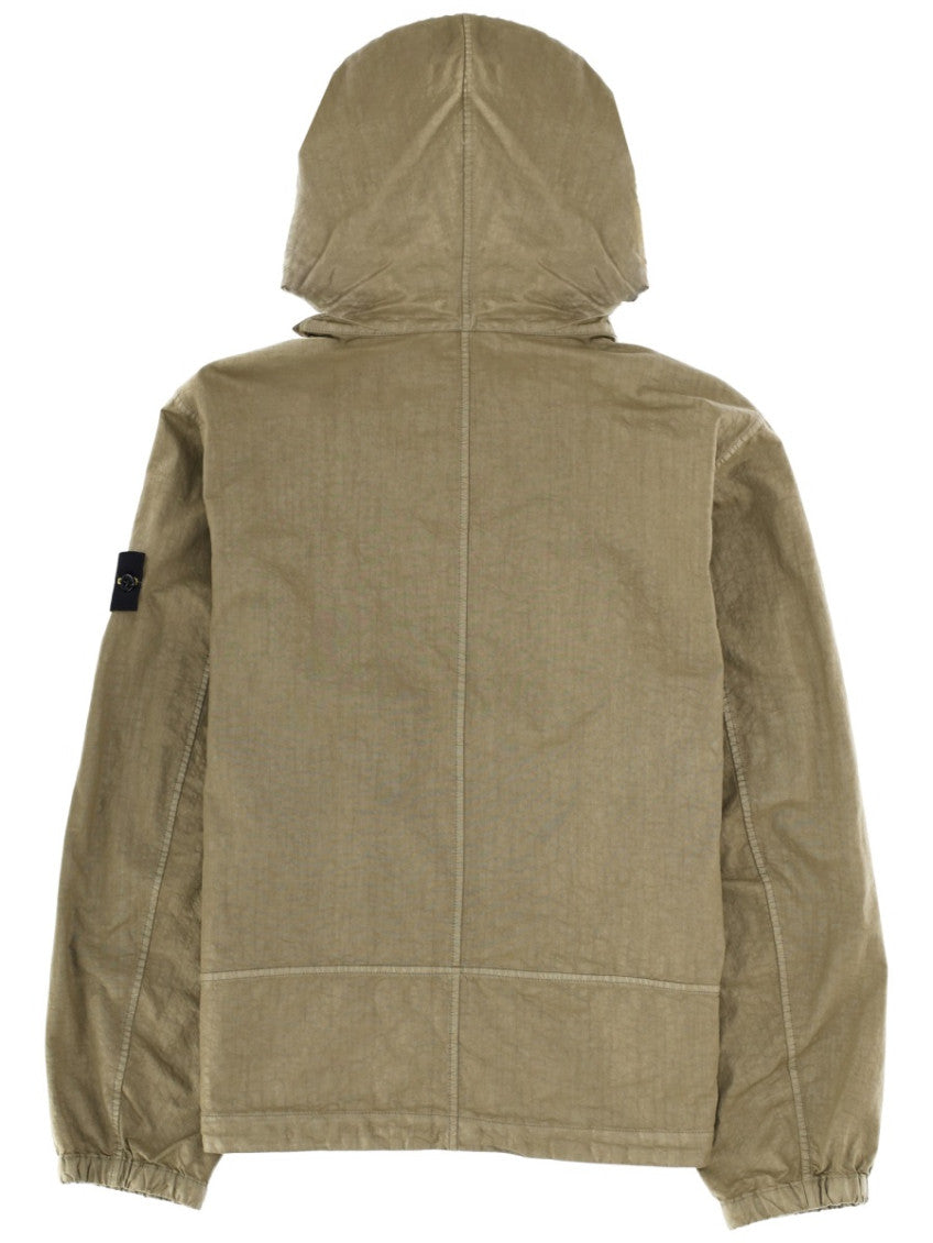 Khaki Solid Hood Jacket 2
