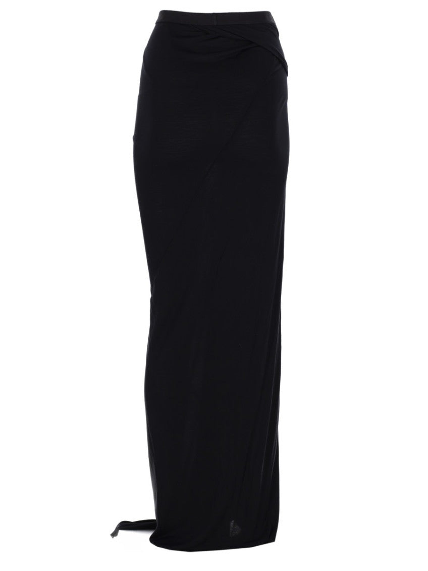 Black Solid Maxi Skirt 3