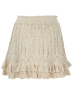 White Crochet Mini Skirt 1
