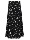 Black Printed Midi Skirt 1