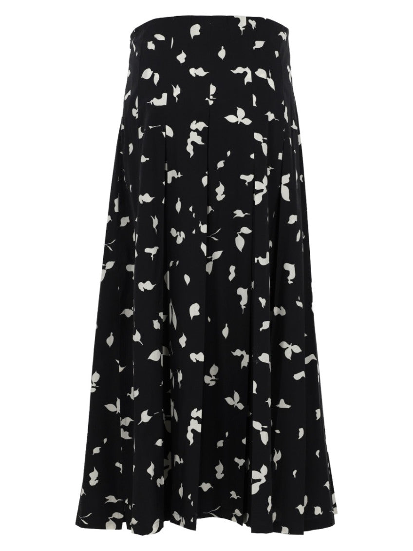 Black Printed Midi Skirt 2