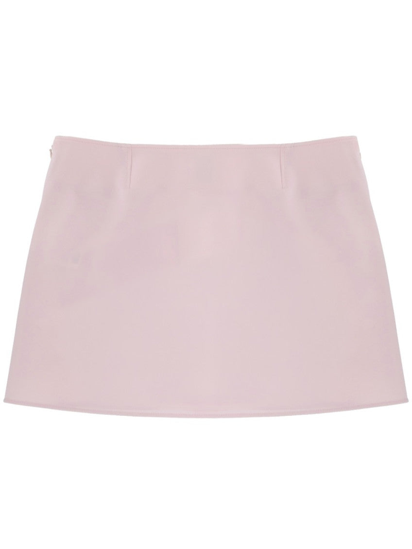 Pink Solid Mini Skirt 2