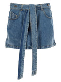 Denim Solid Mini Skirt 1