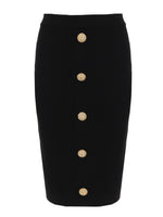 Black Embellished Midi Skirt 1