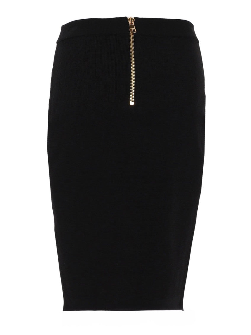 Black Embellished Midi Skirt 3