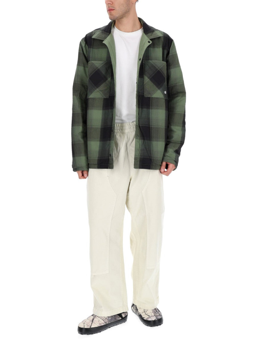 Green Quilted Shirt Collar Jacket 2