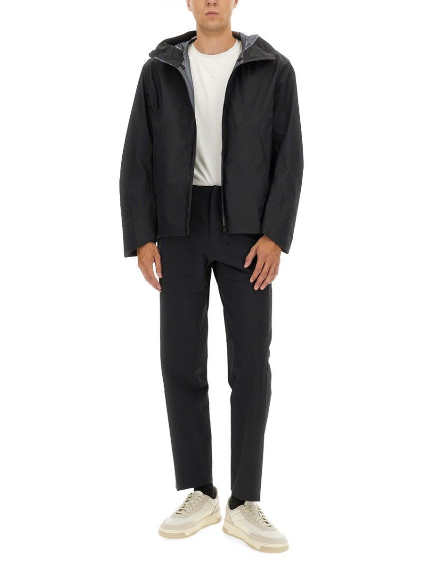 Black Solid Hood Jacket 2