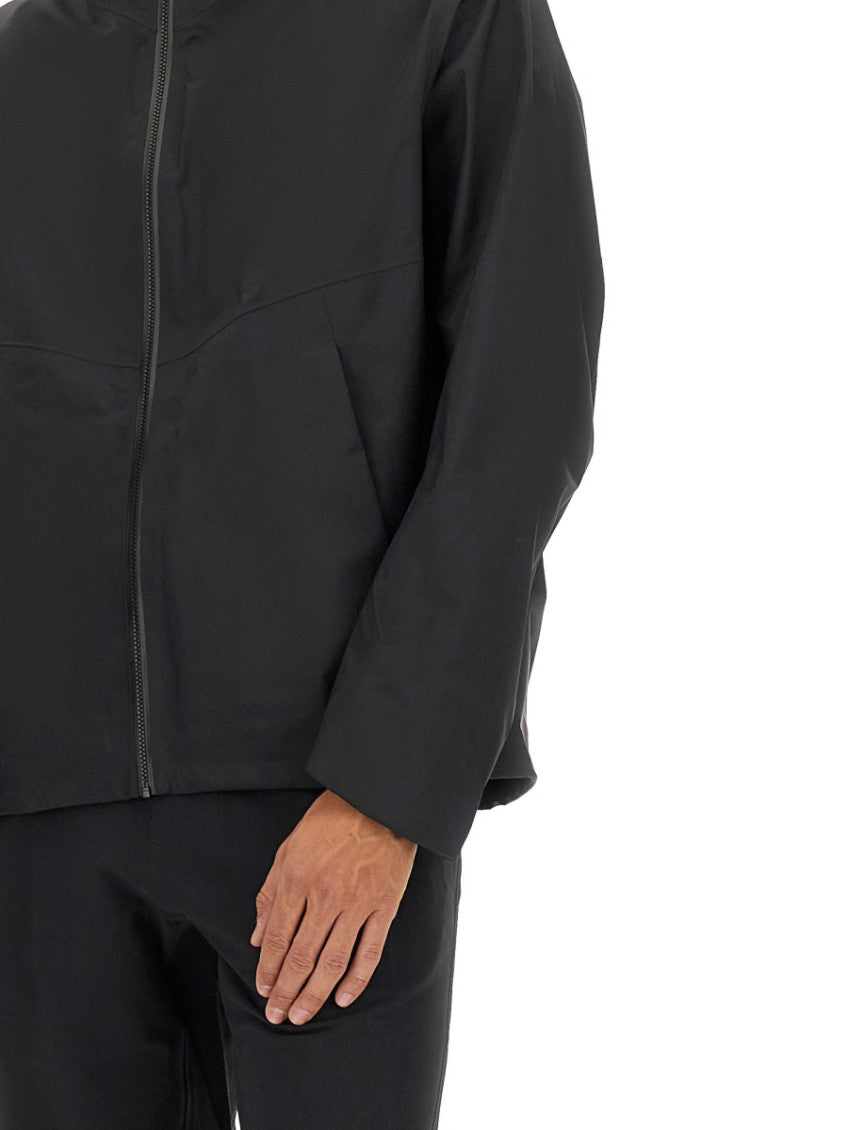Black Solid Hood Jacket 3