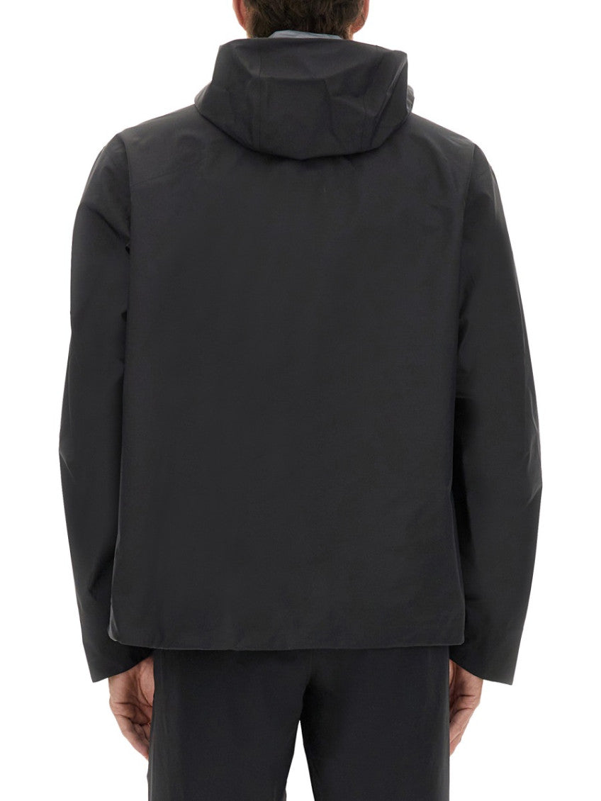 Black Solid Hood Jacket 4