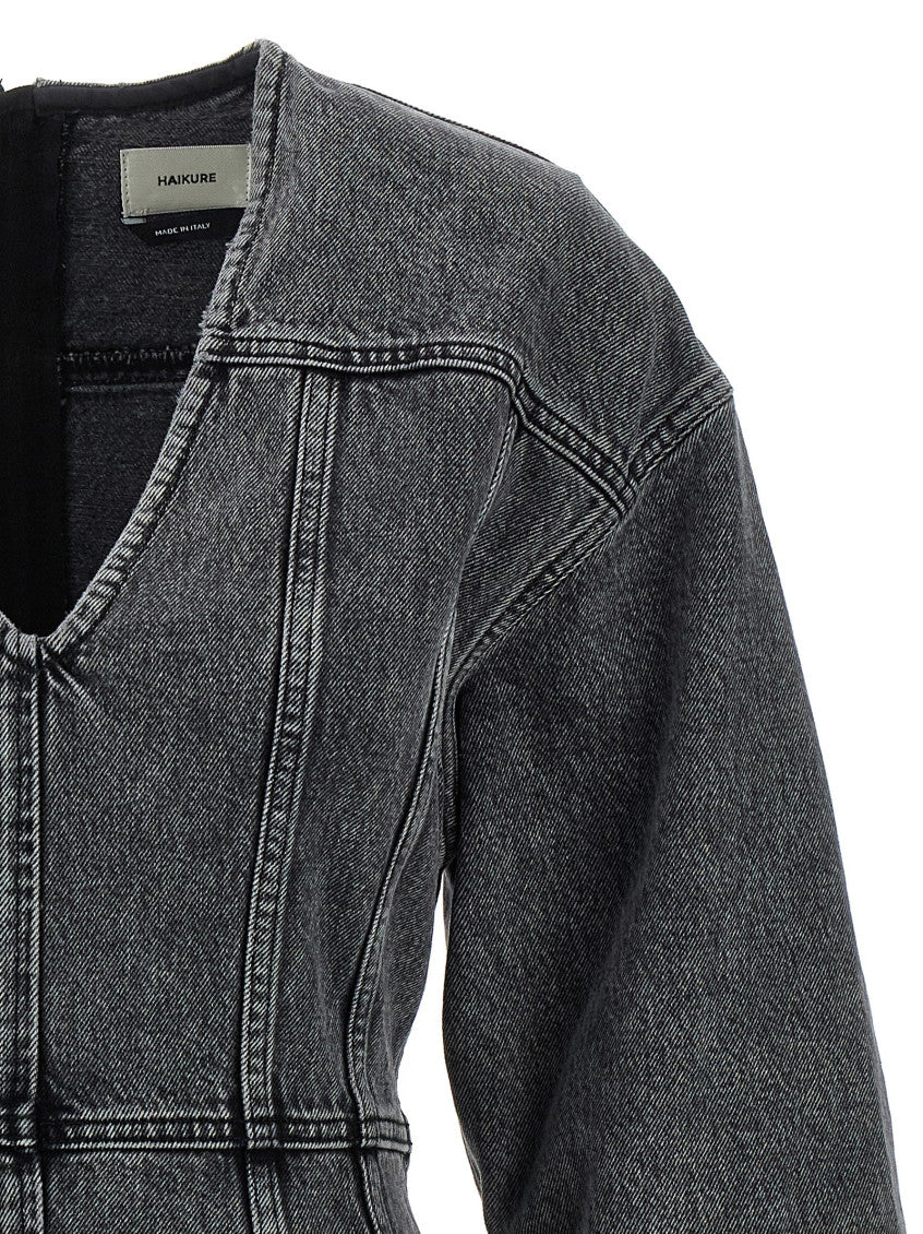 Grey Denim dress 3