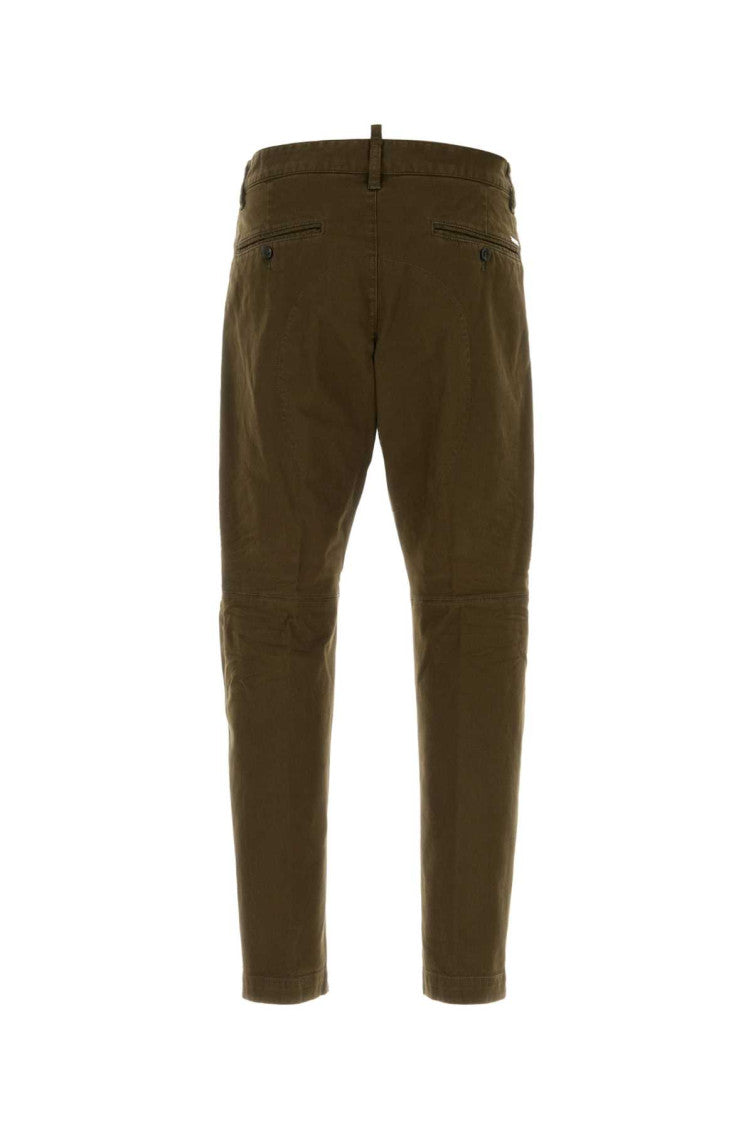 Olive Green Stretch Chino Pant 2