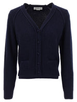 Navy Blue 'Stepped Hem' Cardigan 1