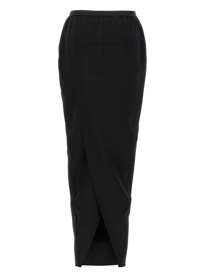 Black 'Soft Pillar Long' skirt 2