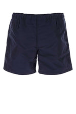 Navy blue nylon swimming shorts  1