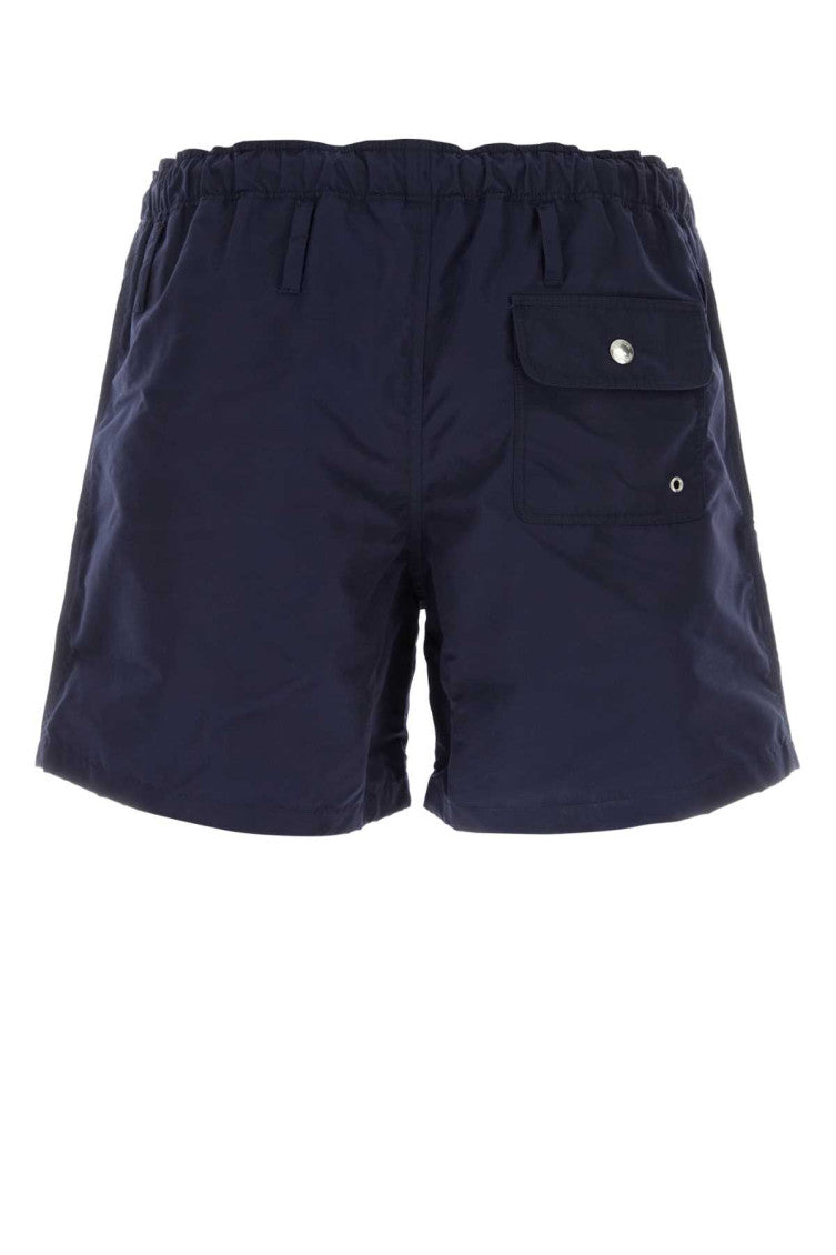 Navy blue nylon swimming shorts  2
