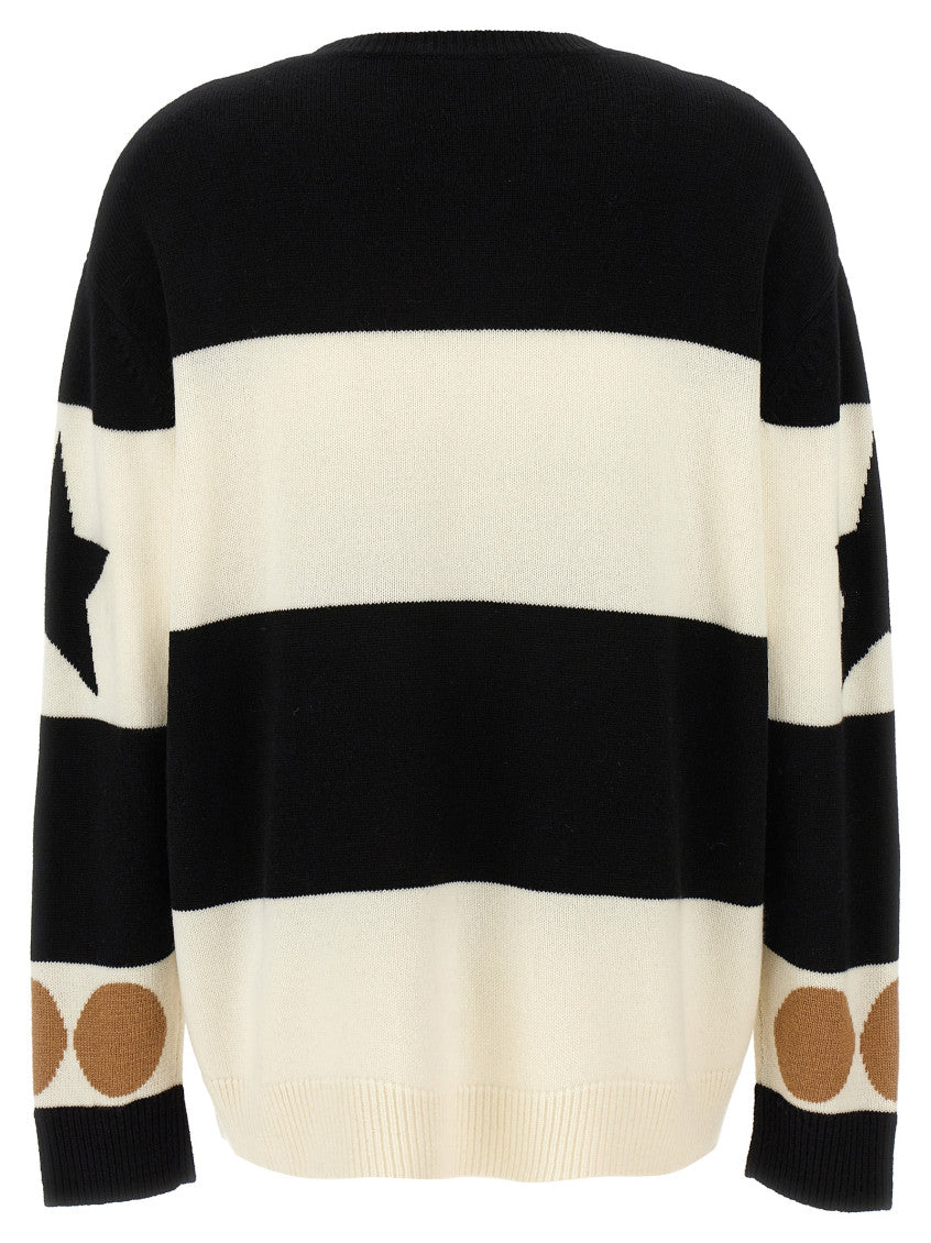 Multicolor Flocked-motif Knitted Jumper 2