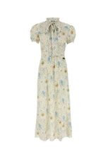 White Long Crêpe De Chine Dress 1