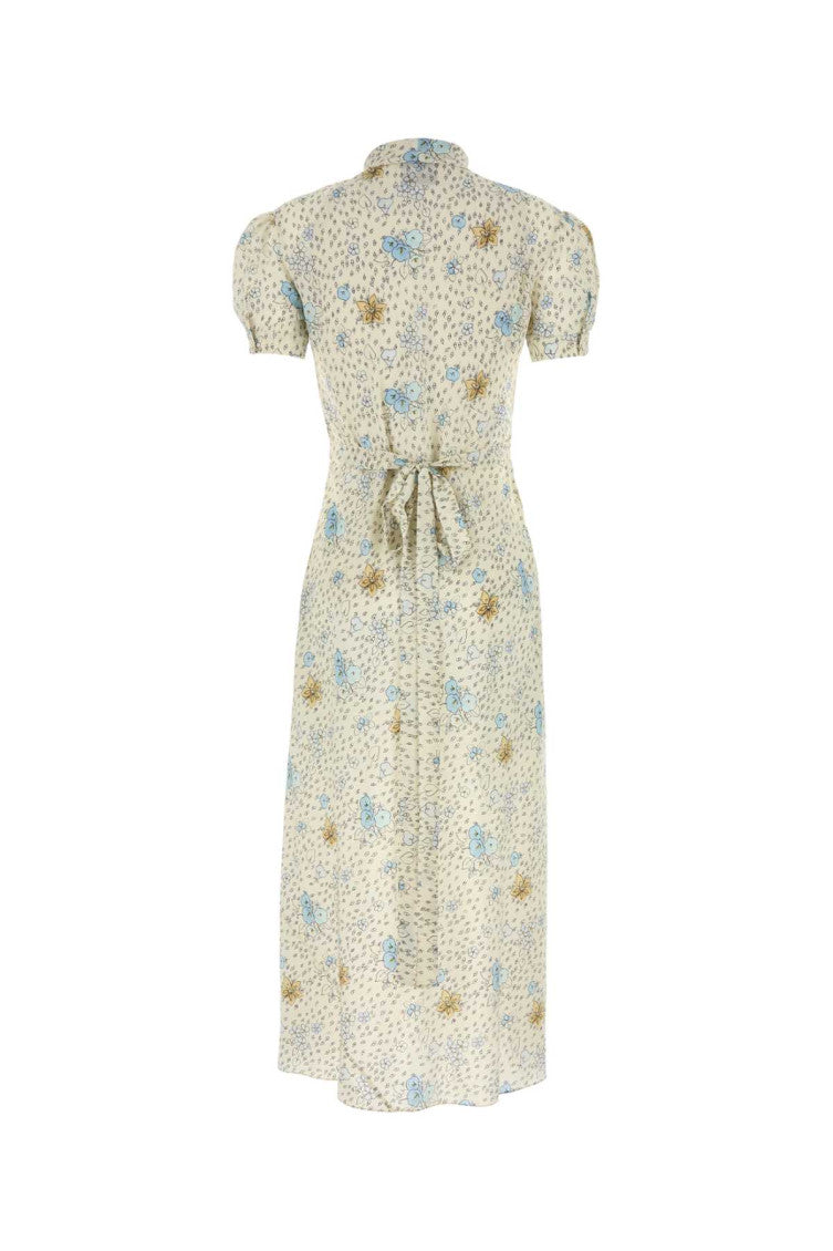 White Long Crêpe De Chine Dress 2