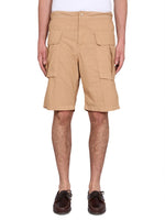 Beige Solid Shorts 1
