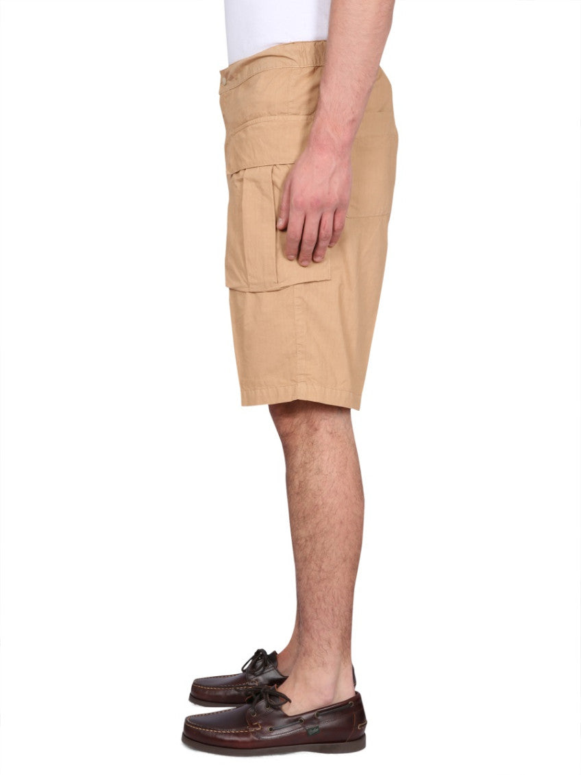 Beige Solid Shorts 4