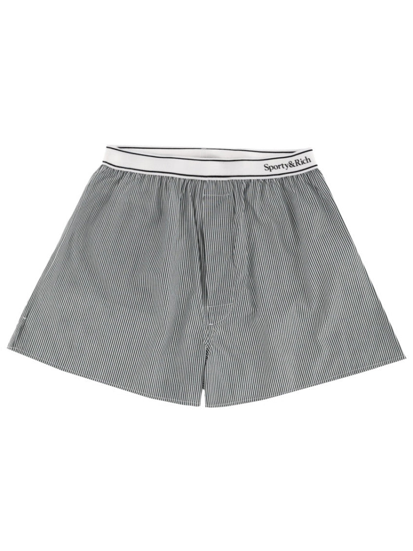 Forest Green Stripes Shorts 1