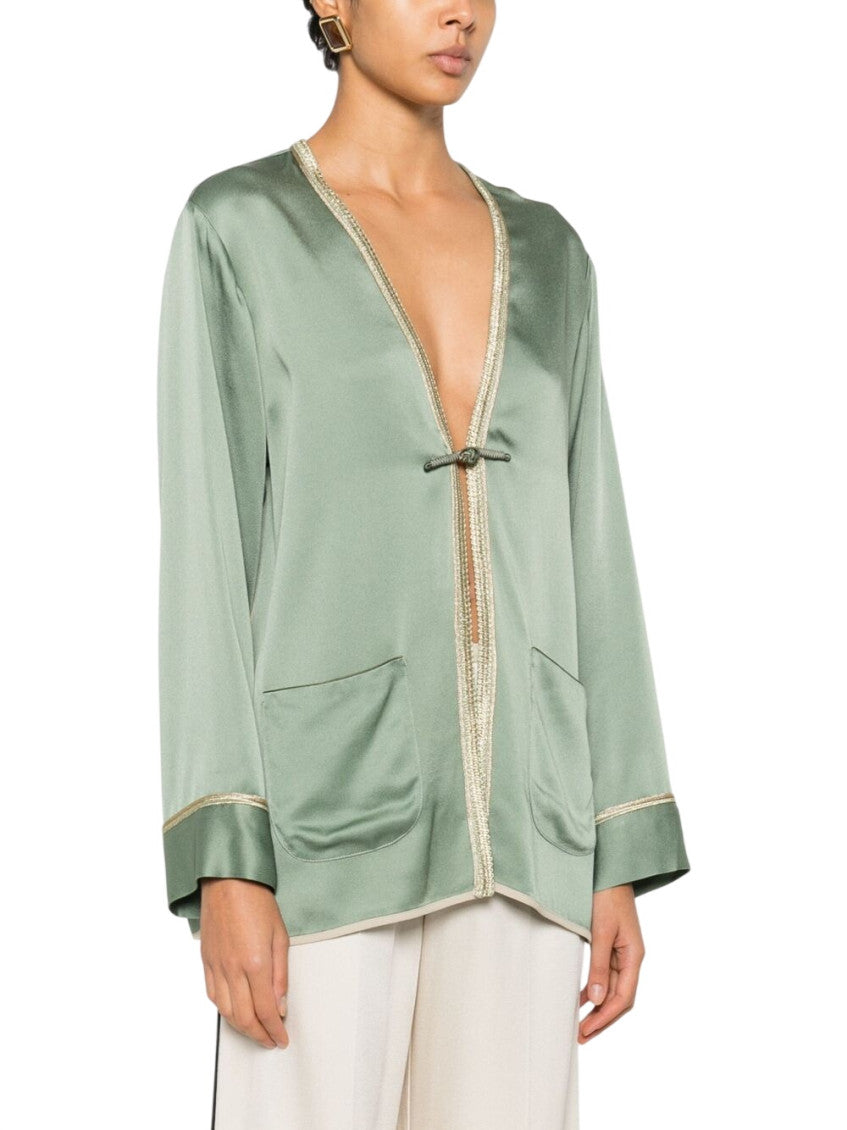 Green Solid Blazer 4