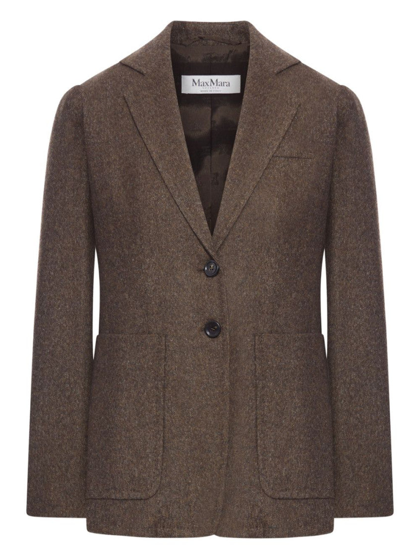 Brown Single-breasted Blazer 1