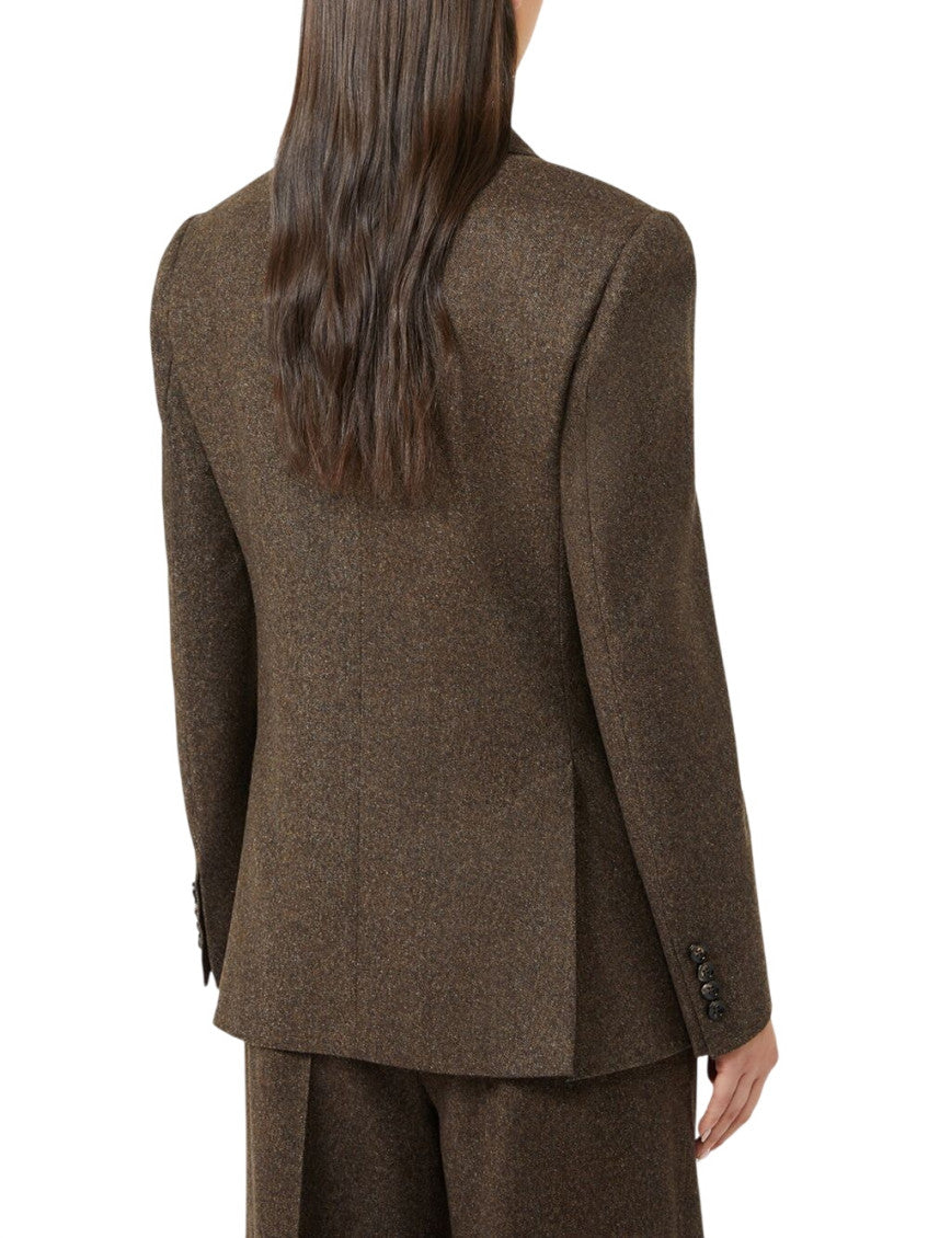 Brown Single-breasted Blazer 2