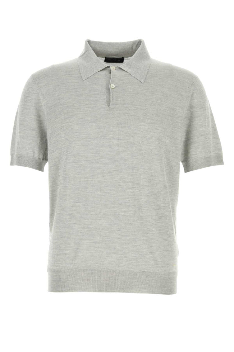 Grey Shirt Collar Polo 1