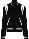Black Two-Tone Varsity Jacket 1