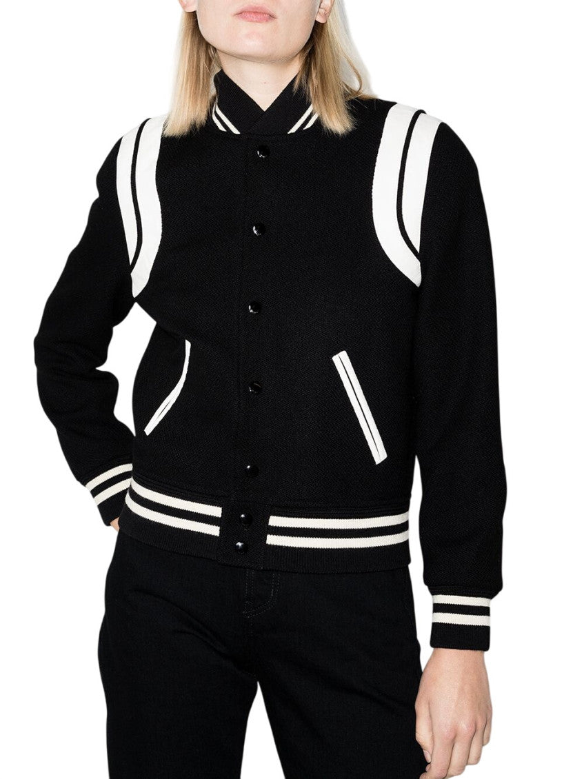 Black Two-Tone Varsity Jacket 3