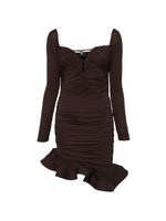 Dark Brown Solid Dress 1