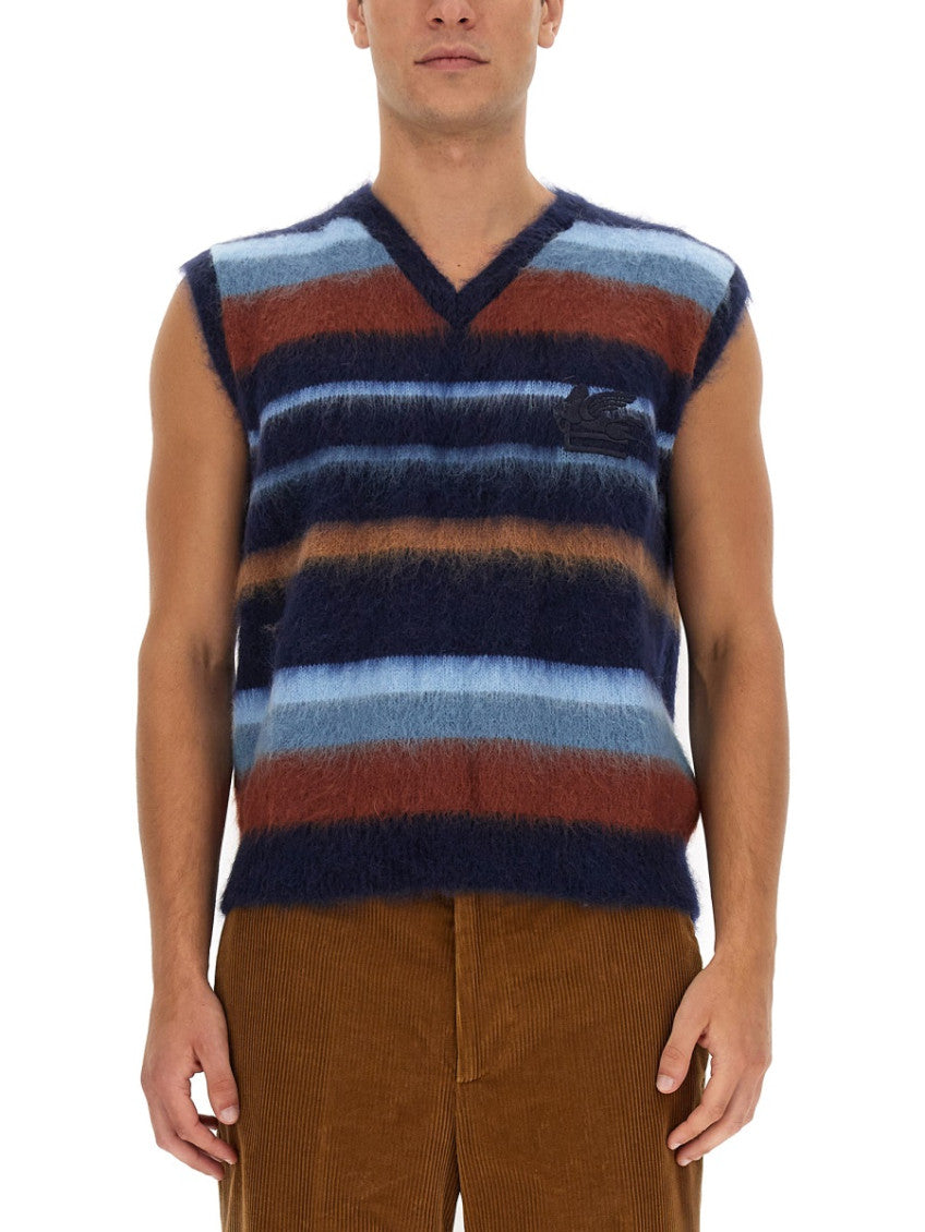 Blue V Neck Vest 1