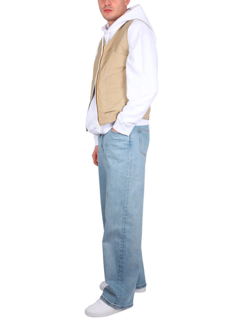 Beige V Neck Vest 2
