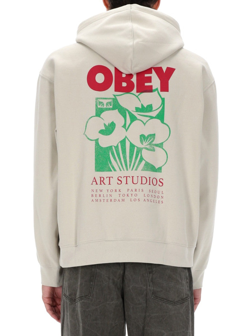 Beige Relaxed Hoodie 3