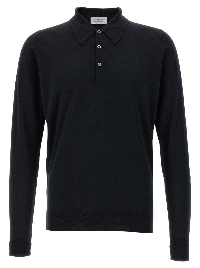 Black Wool Polo T-Shirts 1