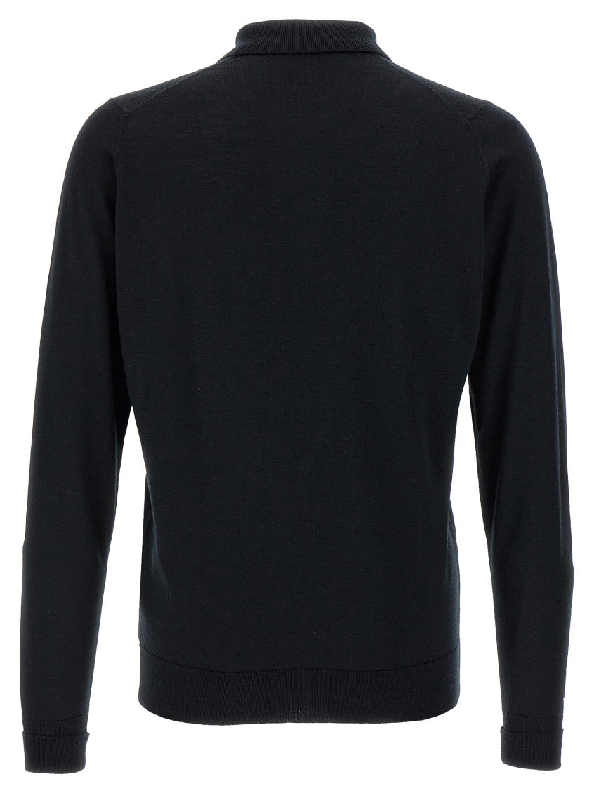 Black Wool Polo T-Shirts 2