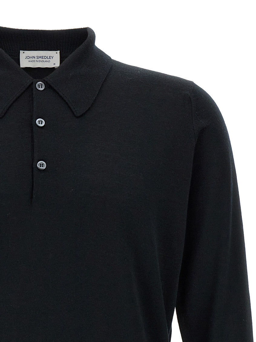 Black Wool Polo T-Shirts 3