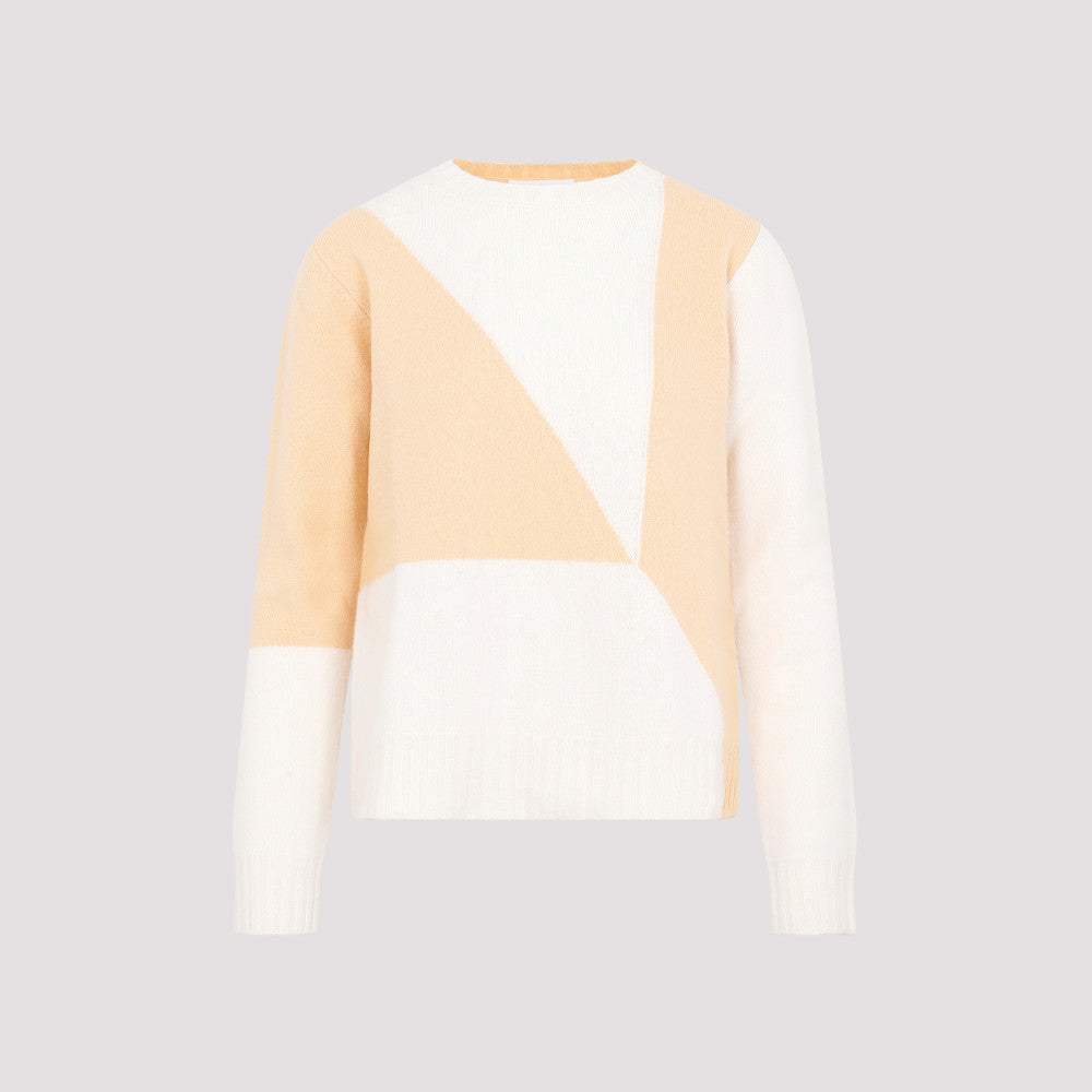 Orange Long-sleeved Wool Sweater 2