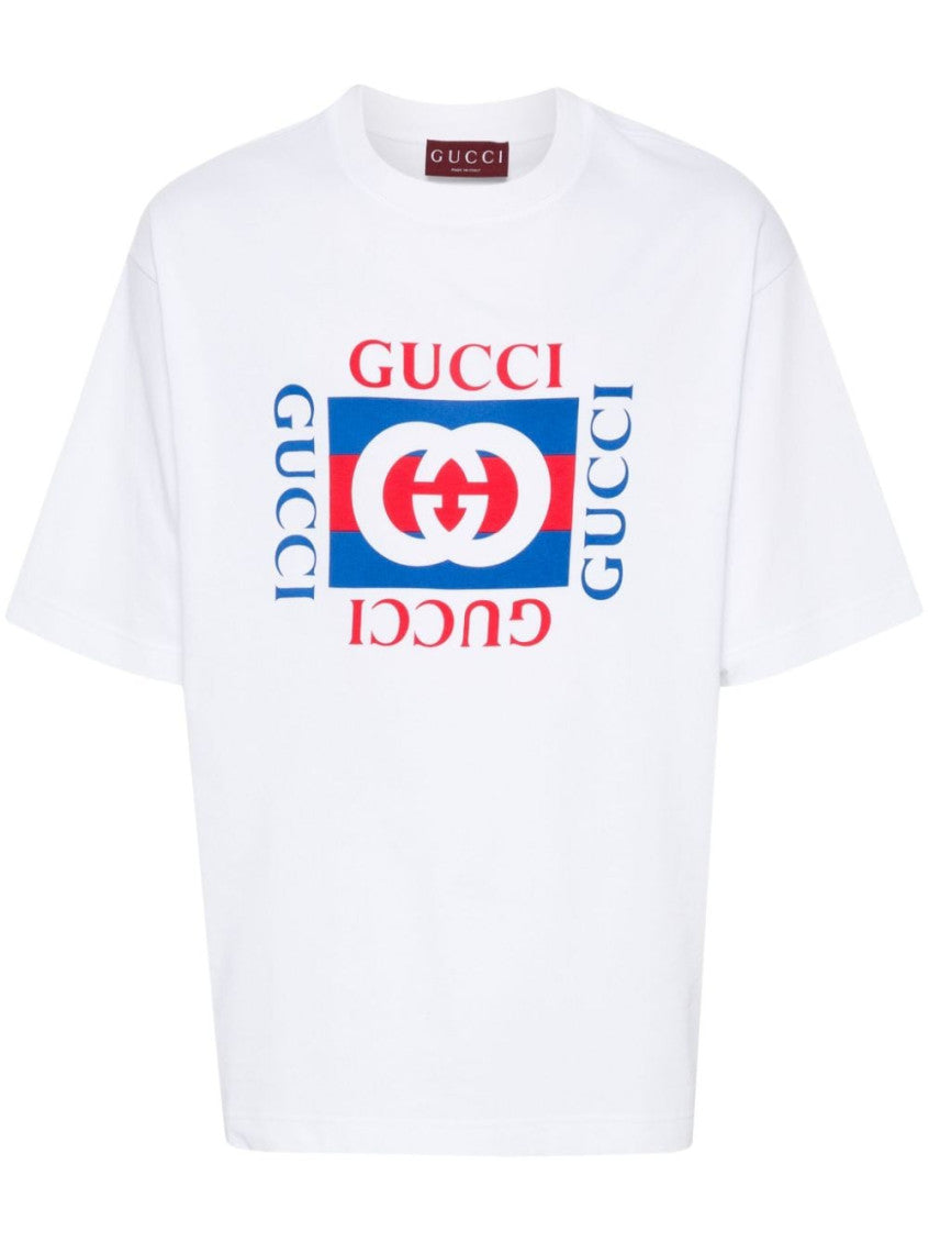 White Logo cotton t-shirt 1
