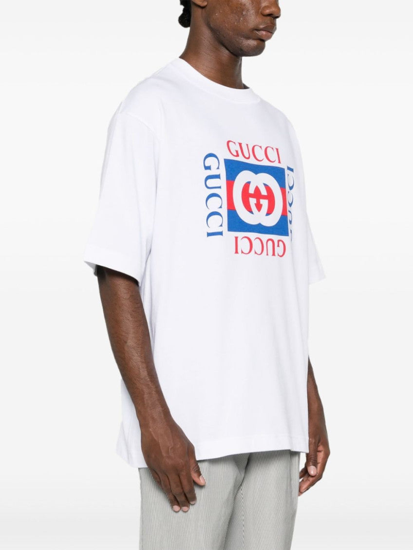 White Logo cotton t-shirt 4