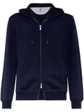 Blue Cashmere Blend Hoodie 1