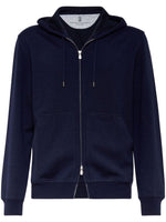 Blue Cashmere Blend Hoodie 1