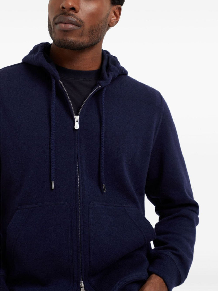 Blue Cashmere Blend Hoodie 2