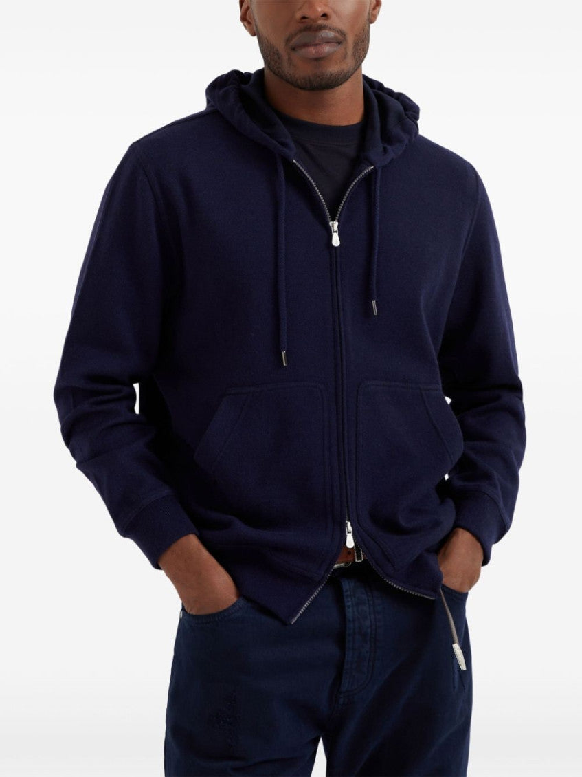 Blue Cashmere Blend Hoodie 5