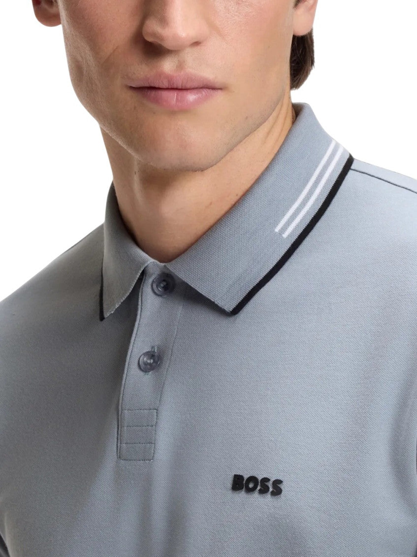 Grey Shirt Collar Polo 3